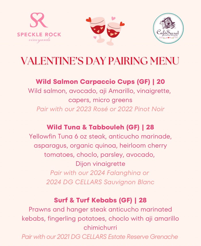 Valentines Day menu Graphic