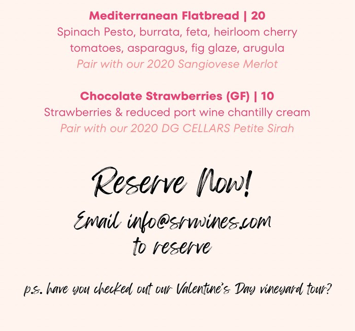 Valentines Day menu Graphic