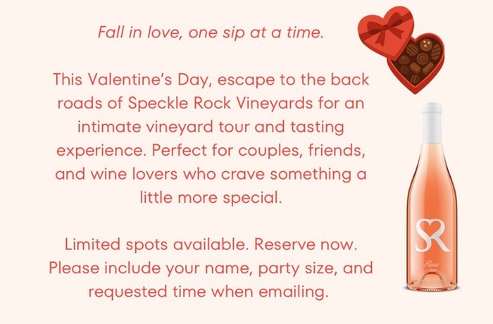 Valentine's Day VIneyard tour graphic